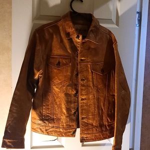 Gap Blue Jeans Medium Brown Jacket